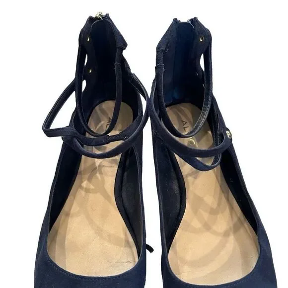 Aldo Marieta navy and gold ballet flats- size 8.5 - Picture 3 of 7